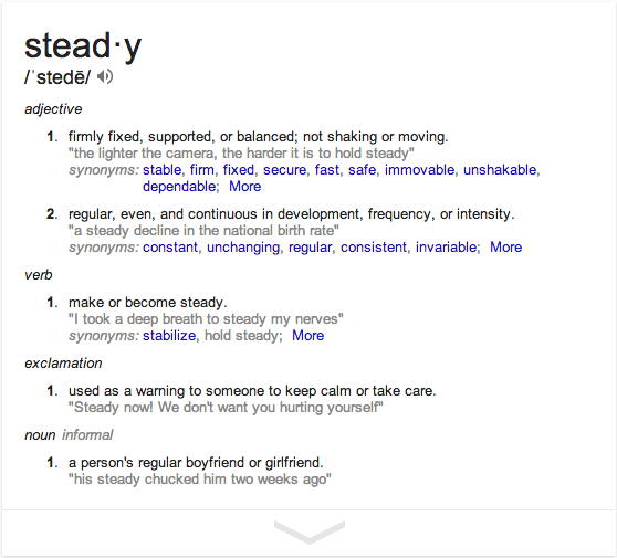 Definition of Steady