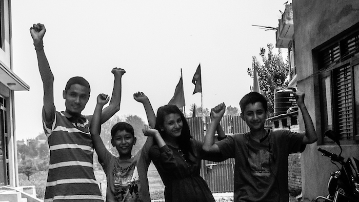 Manish Suwal, Aayush Chakradhar, Rubi Maharjan and Jenish Prajapati Celebrating Victory at Bhaktapur