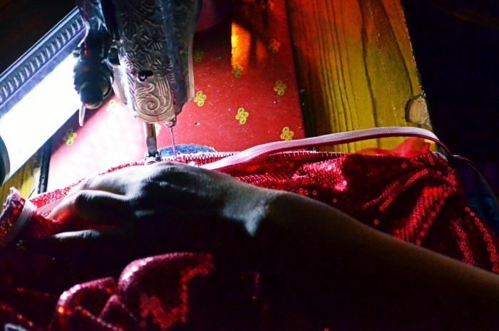 Sewing a Dress in Emergency Light