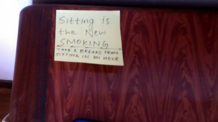 Sitting is the new smoking