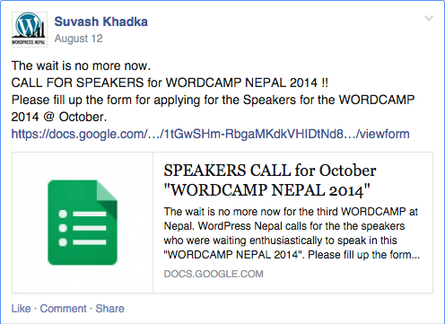 Call For WordCamp Speakers 1