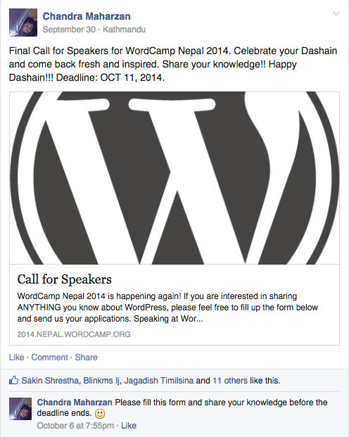 Call For WordCamp Speakers 2